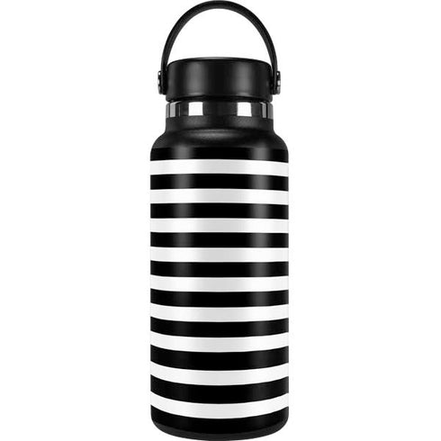 White and Black Stripes Hydro Flask 32oz Wide Mouth Skin